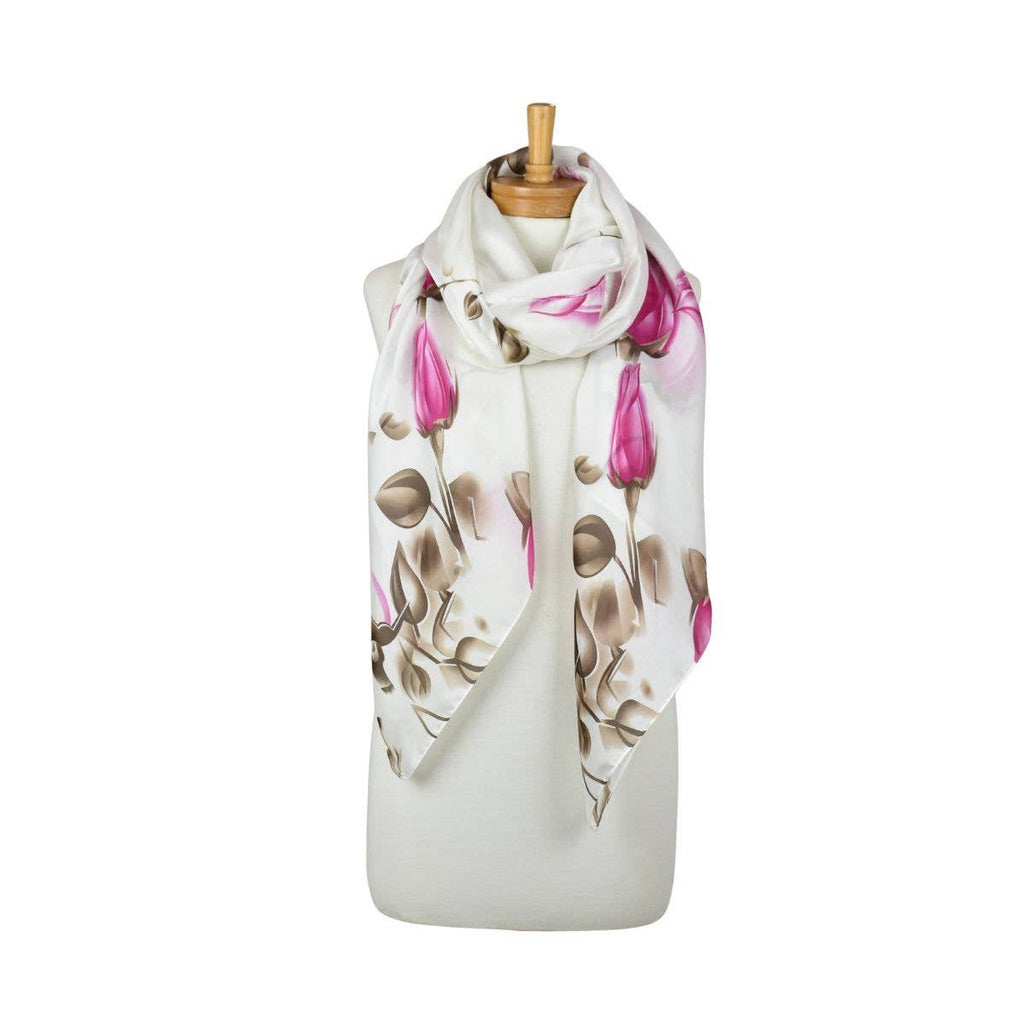 Rose Bud Garden Scarf - Pink