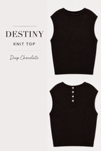 Destiny Knit Top – Deep Chocolate