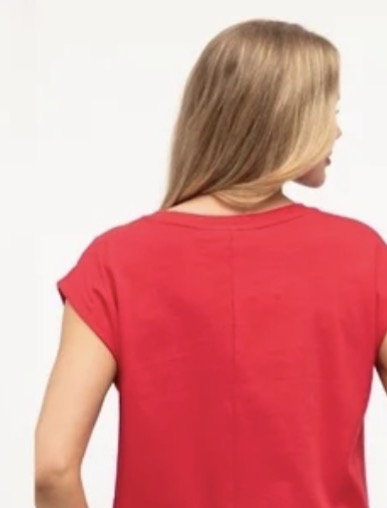 The Easy Tuck Tee - Cherry Red