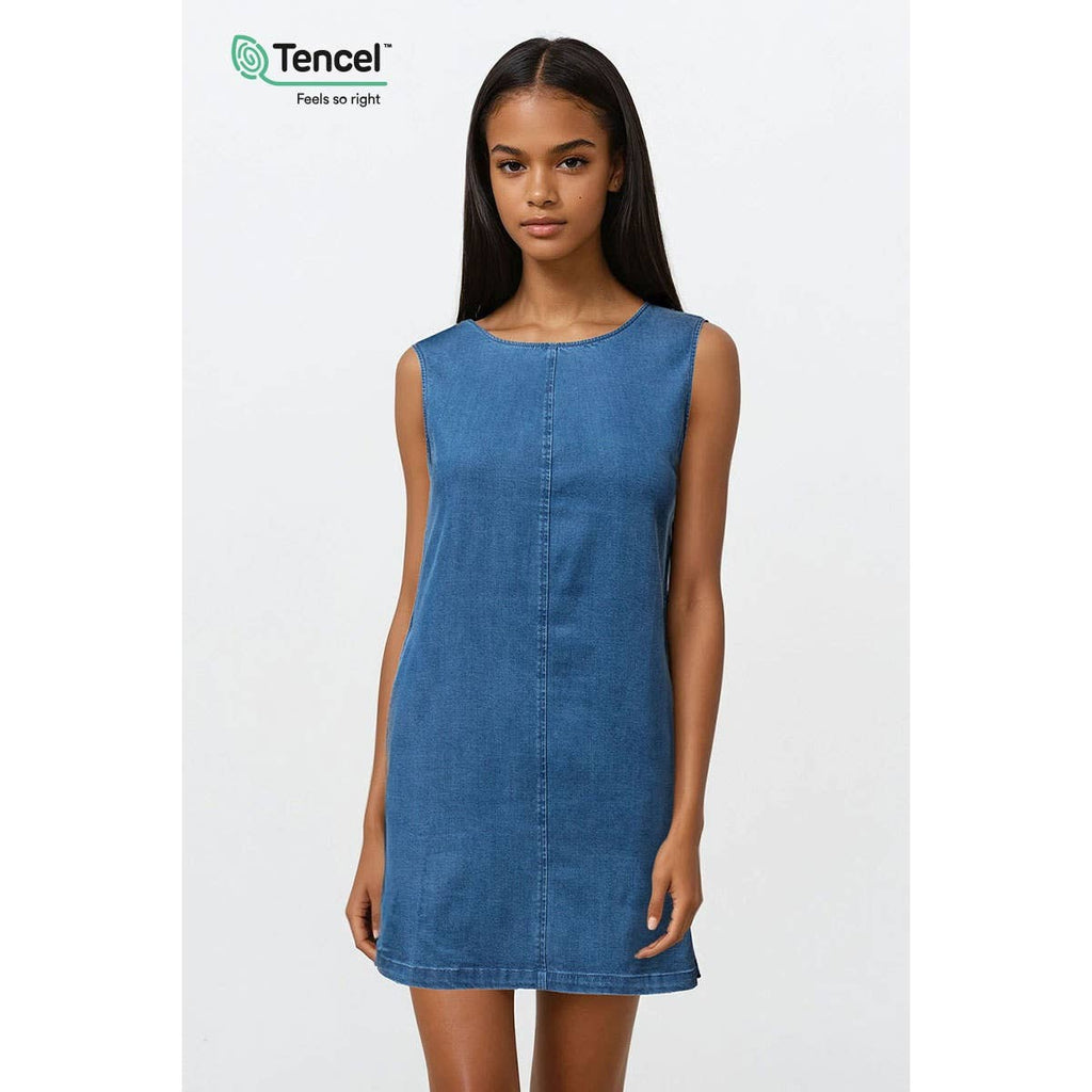 Evie Denim Mini Shift Dress