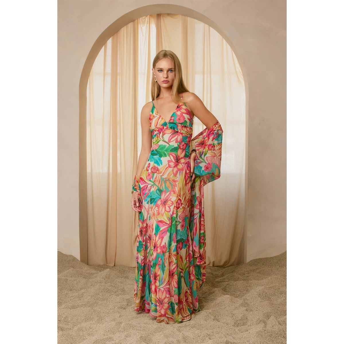 Maui Bloom Maxi Dress