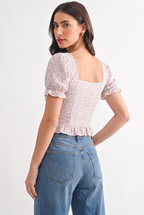 Ayla Puff Sleeve Floral Print Blouse