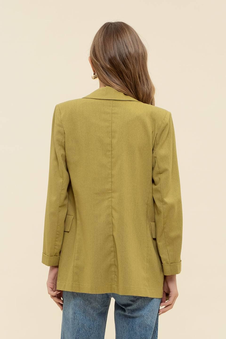 The Shoreline Blazer - 3/4 CUFF SLEEVE COLLARED BLAZER