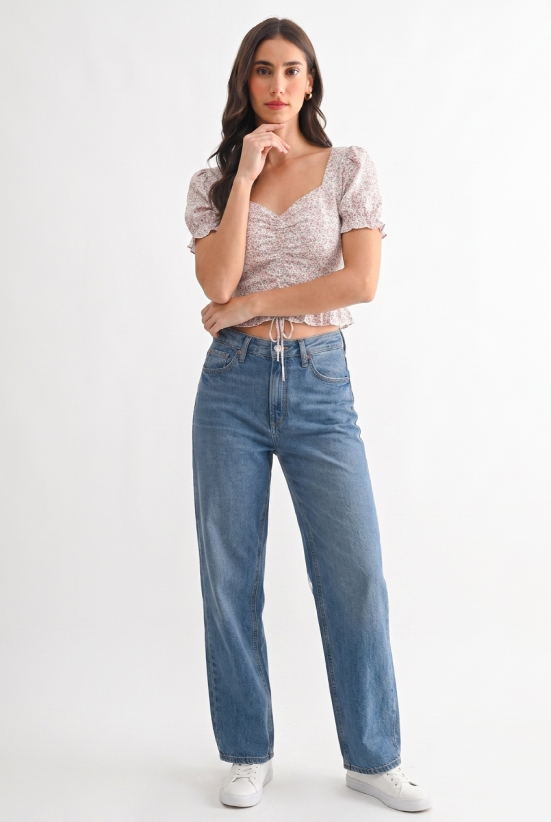 Ayla Puff Sleeve Floral Print Blouse