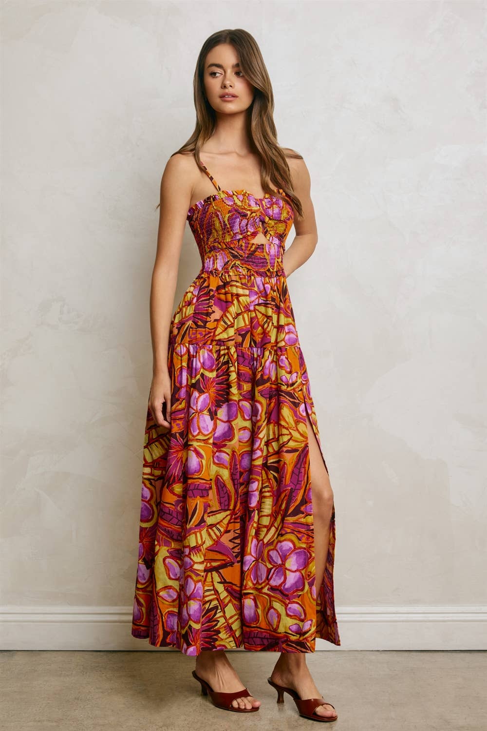 Passion Fruit Smocked Maxi Dress