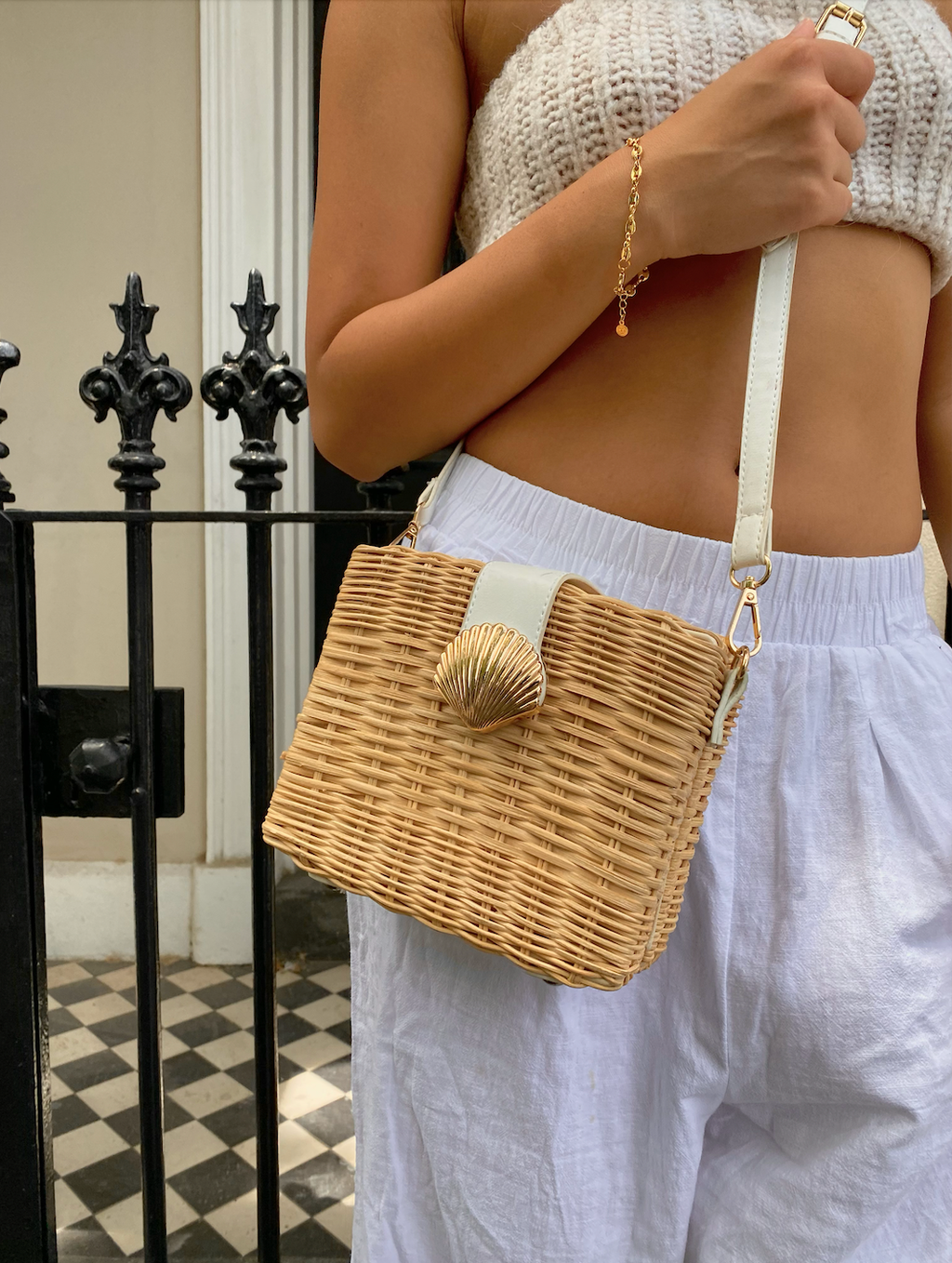 Lucinda Straw Box Bag