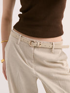 Paloma Thin Belt In Stone