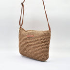 Boho Woven Crossbody Bag - Camel