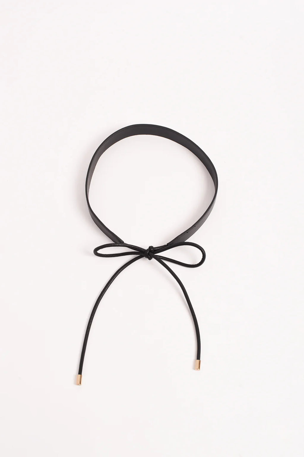Tie Front Wide Back Belt - Black