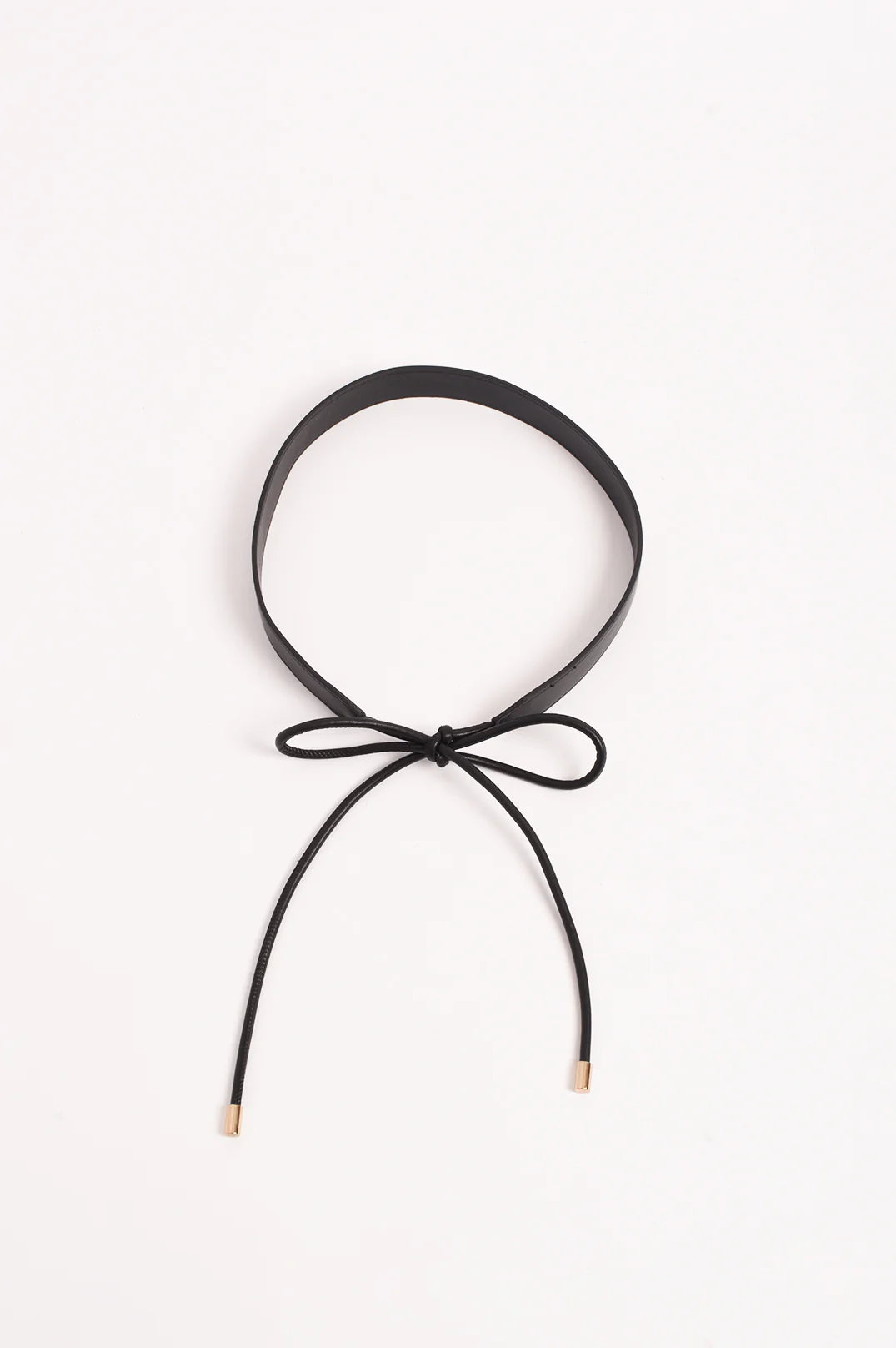 Tie Front Wide Back Belt - Black