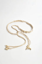 Tie Front Macrame Bead Belt