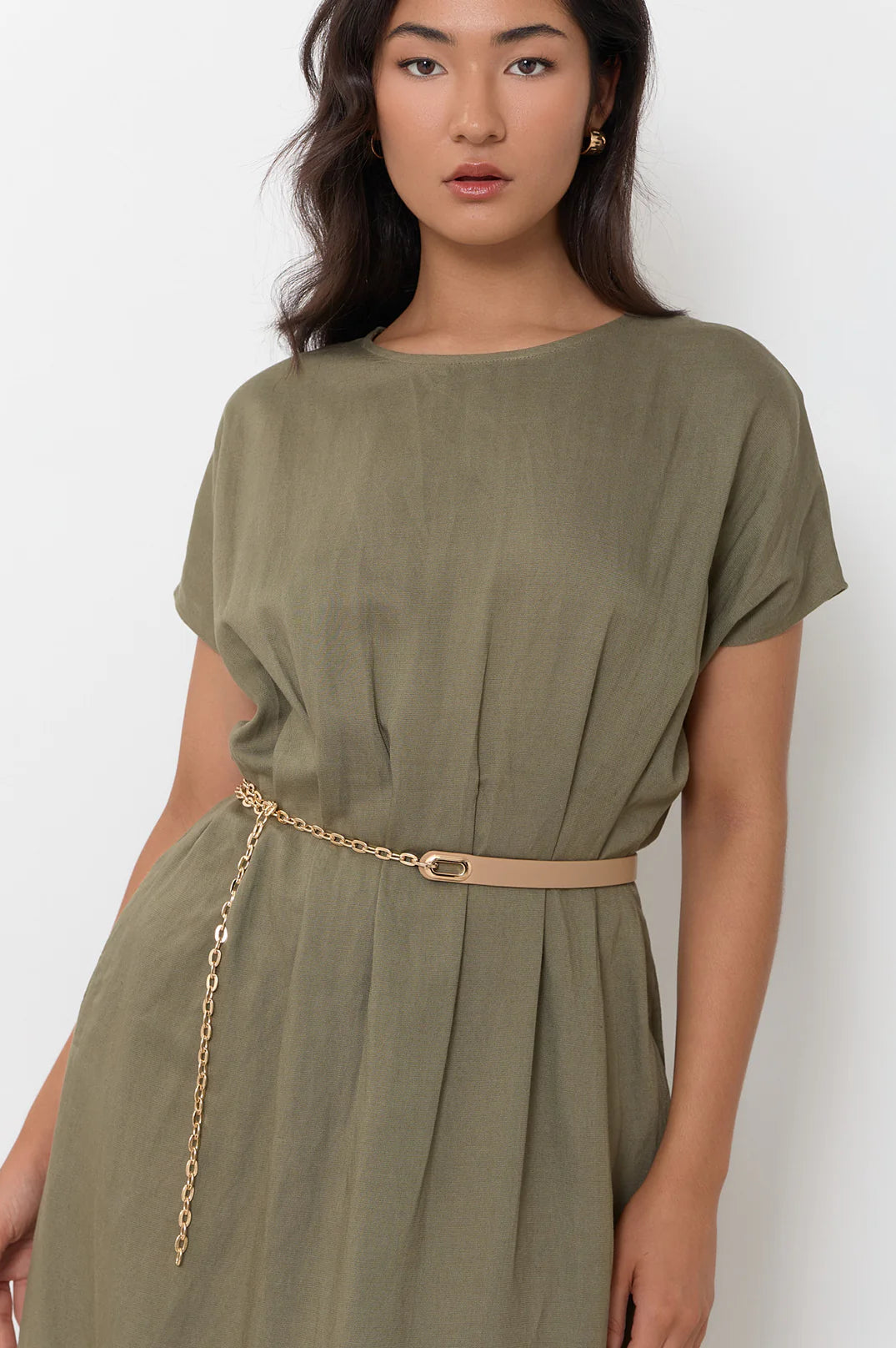 Panel and Chain Adjustable Belt - White or Chocolate