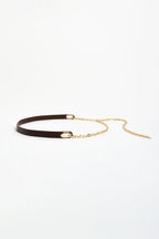 Panel and Chain Adjustable Belt - White or Chocolate