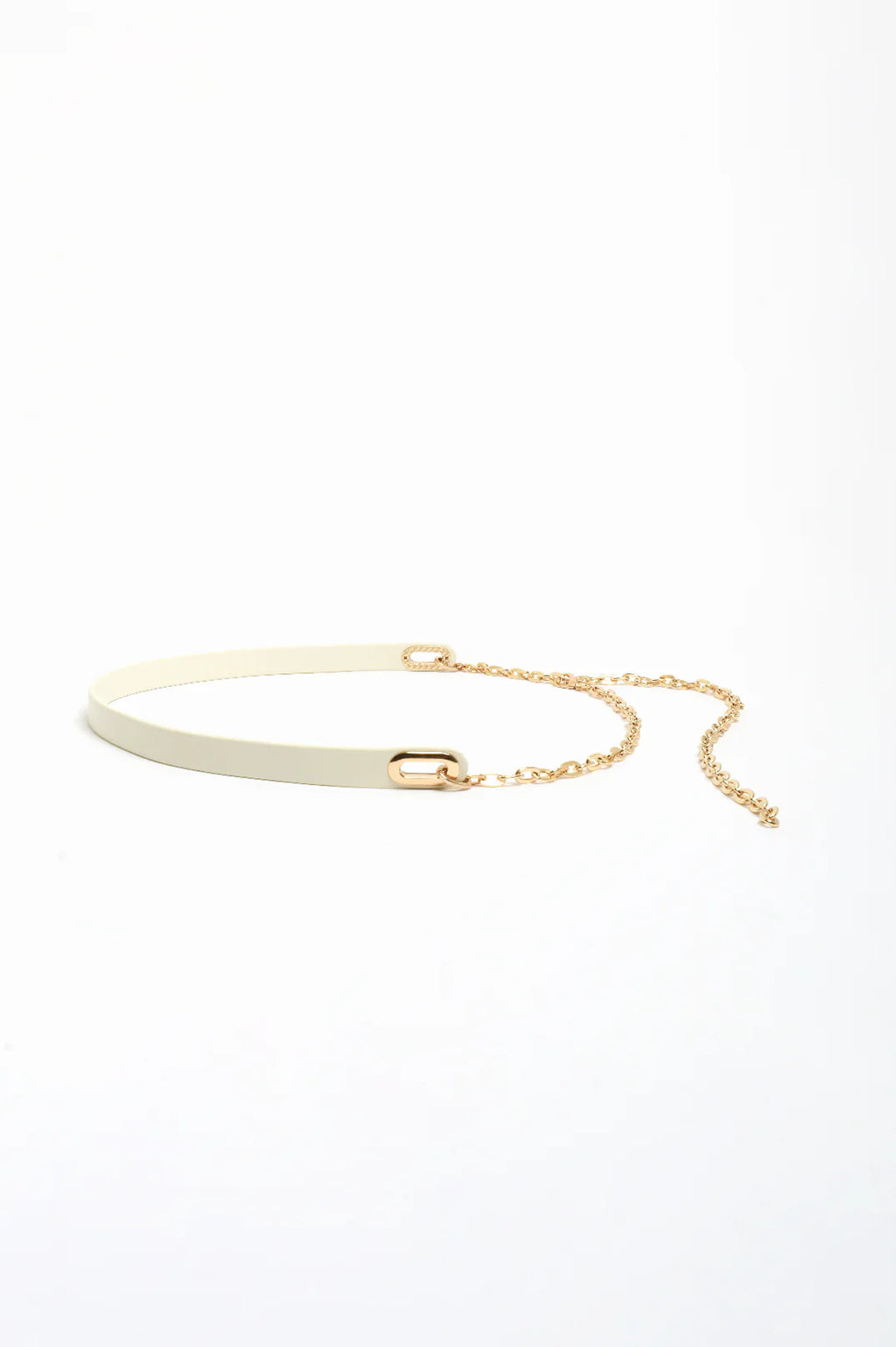 Panel and Chain Adjustable Belt - White or Chocolate