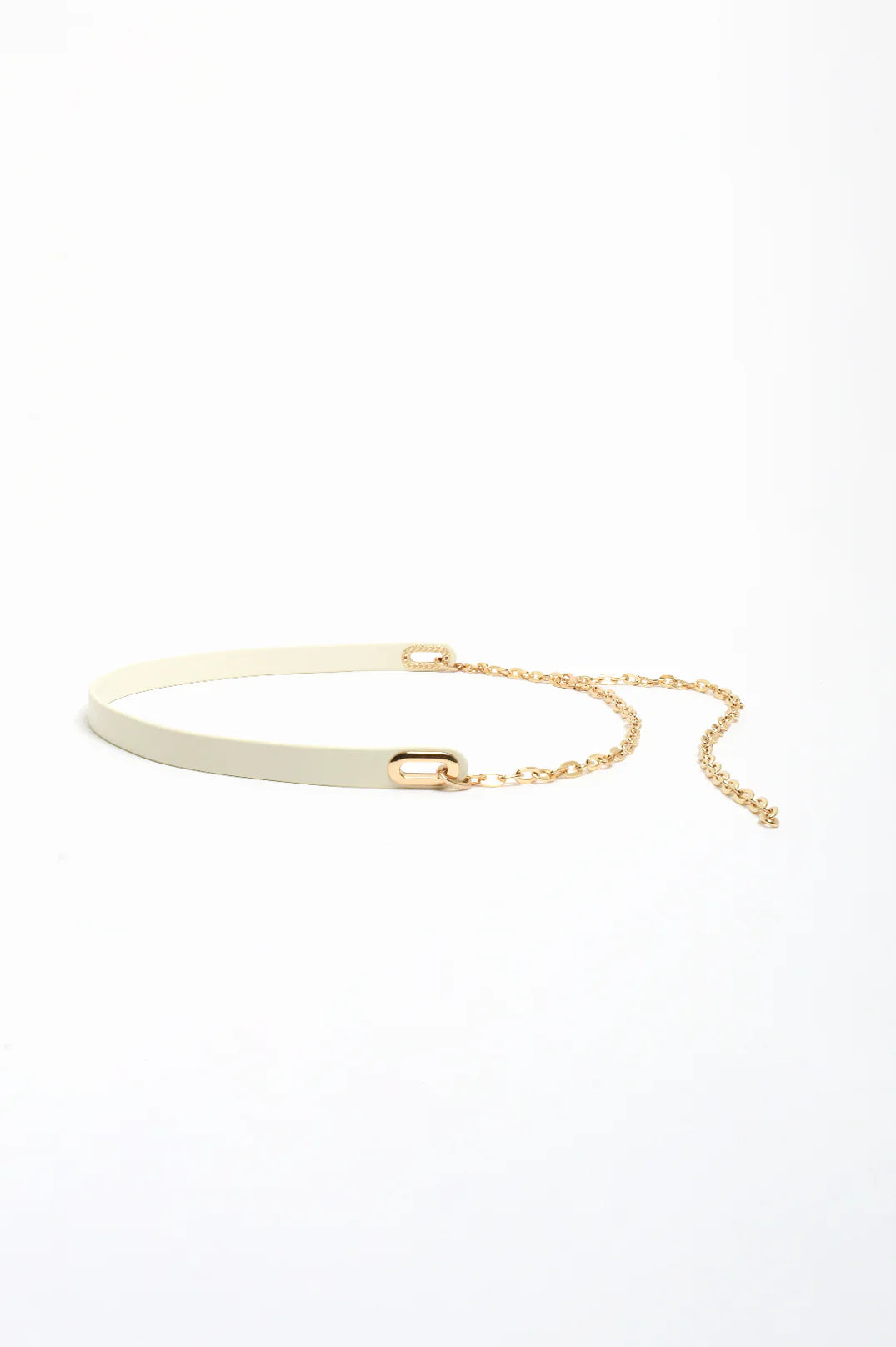 Panel and Chain Adjustable Belt - White or Chocolate
