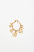 Molten Metal Disc Bracelet - GOLD