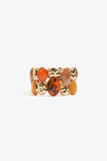 Resin Metal Pods Stretch Bracelet