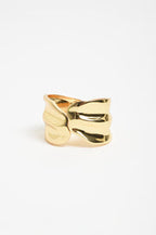 Hinged Metal Statement Wave Bangle