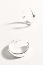 Silver Maxi Metal Everyday Hoops