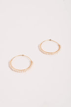 Wired Pearl Hoops - Gold & Pearl
