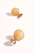 Stone Glass Mid Drop Earrings
