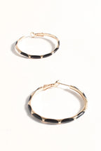 Metal Enamel Statement Hoops - 2 colours