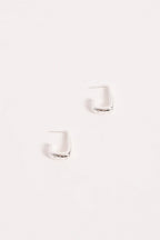 Diamente Set Curved Front Earrings - GOLD or SILVER