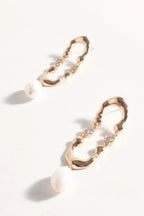 Freshwater Pearl Drop Arch Earrings