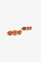 Resin Trio Event Hoops - Terracotta/Gold