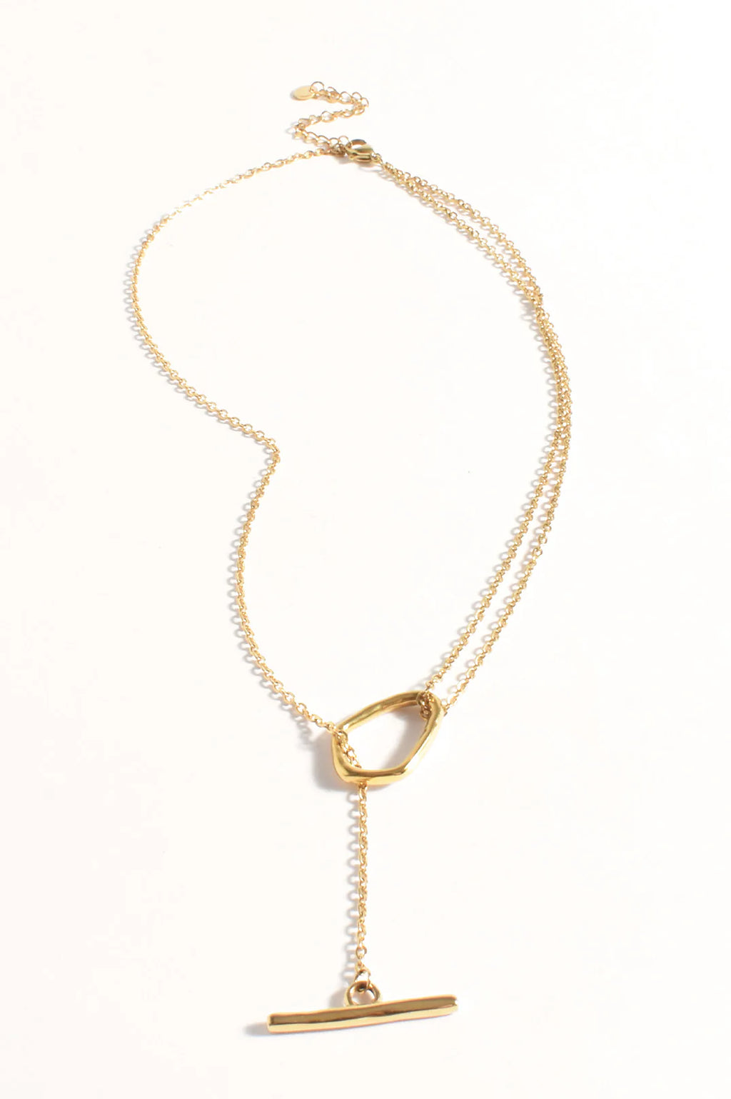 Fine Metal Toggle Necklace - Gold