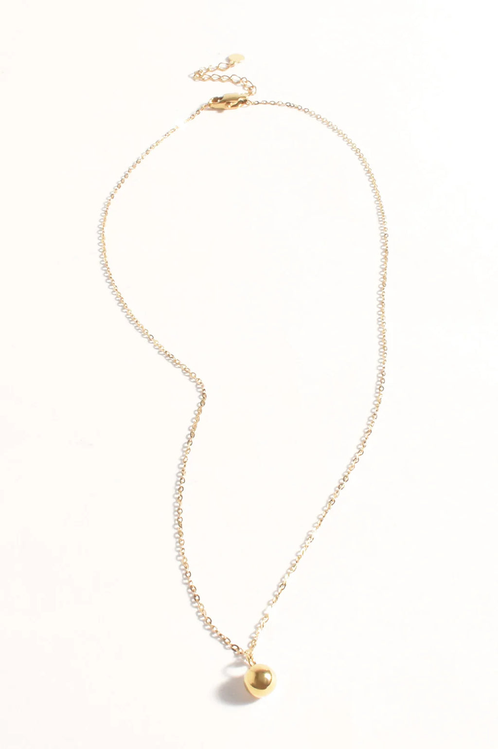 Dainty Ball Charm Necklace - Gold