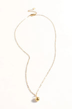 Dainty Ball Charm Necklace - Gold