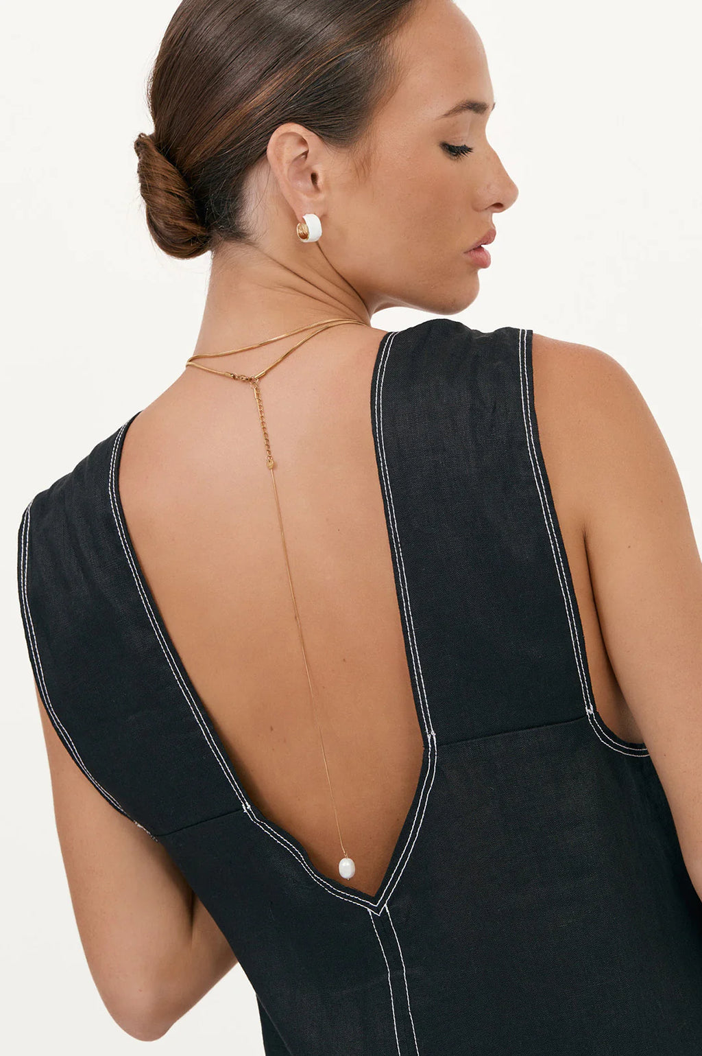 Layered Drop Pearl Necklace