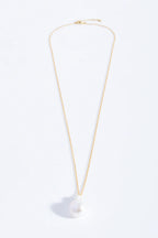 Fine Long Chain Baroque Necklace - Gold