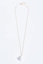 Fine Long Chain Baroque Necklace - Gold