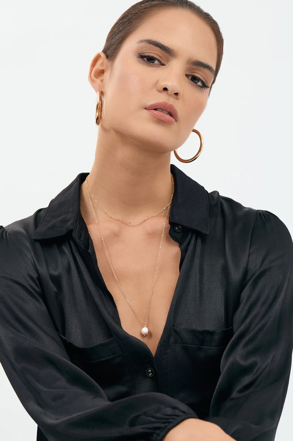 Freshwater Pearl Drop Layer Necklace