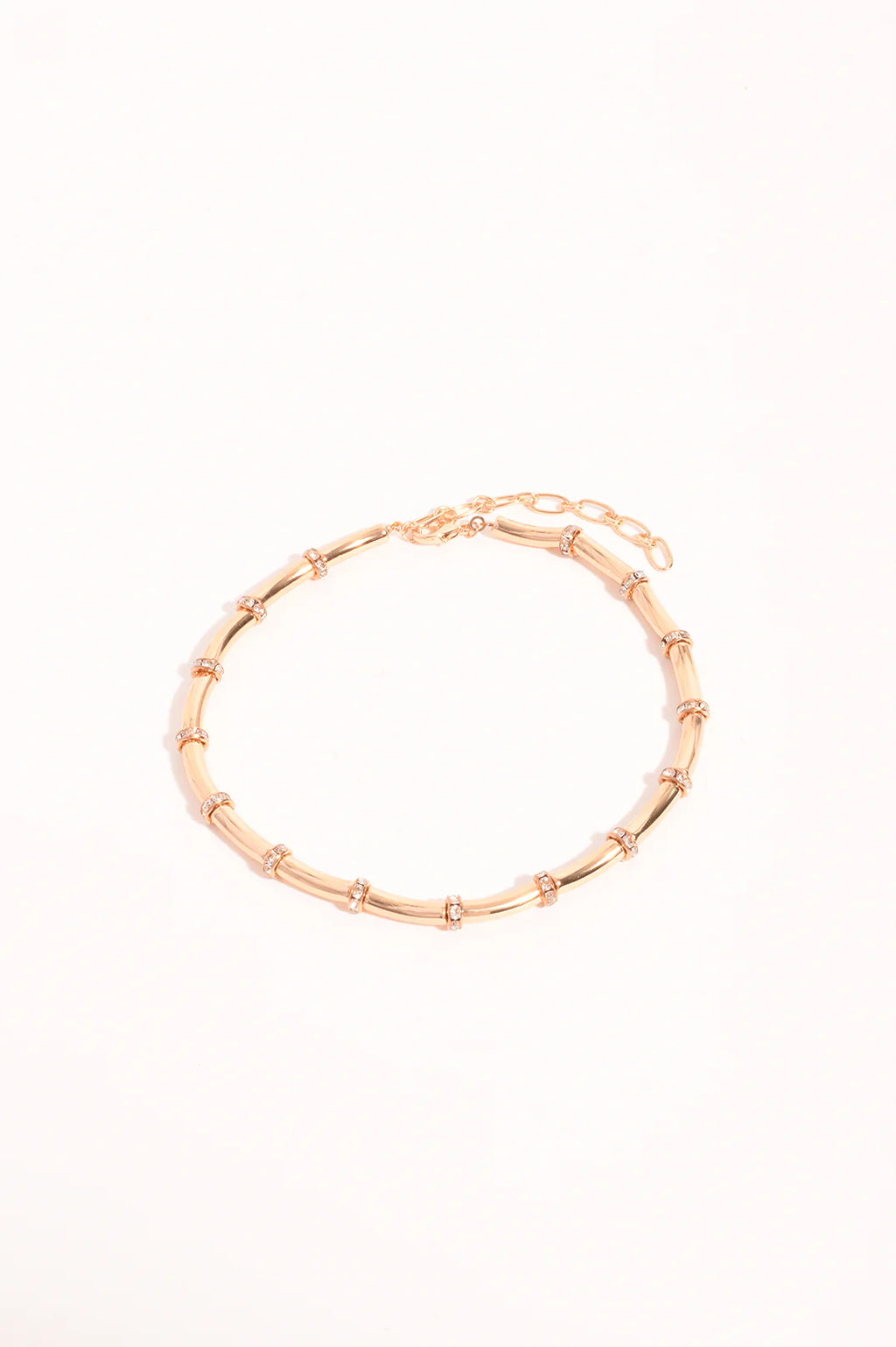 Diamante Wheel Collar Necklace - Gold