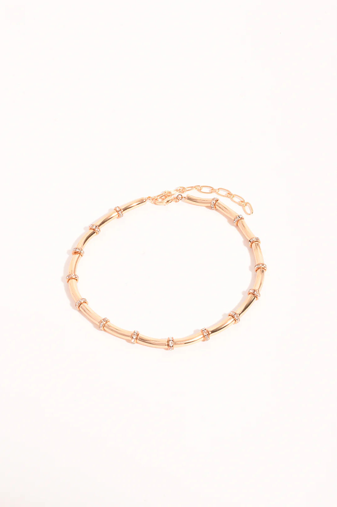 Diamante Wheel Collar Necklace - Gold