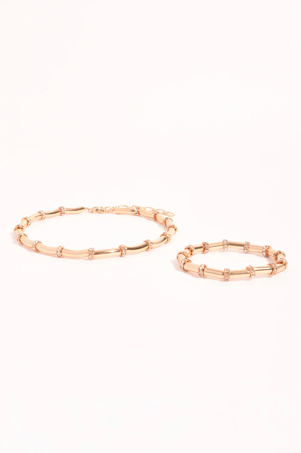 Diamante Wheel Collar Necklace - Gold