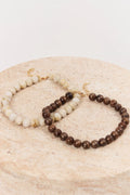 Resin Ball Mid Necklace - Chocolate/Gold