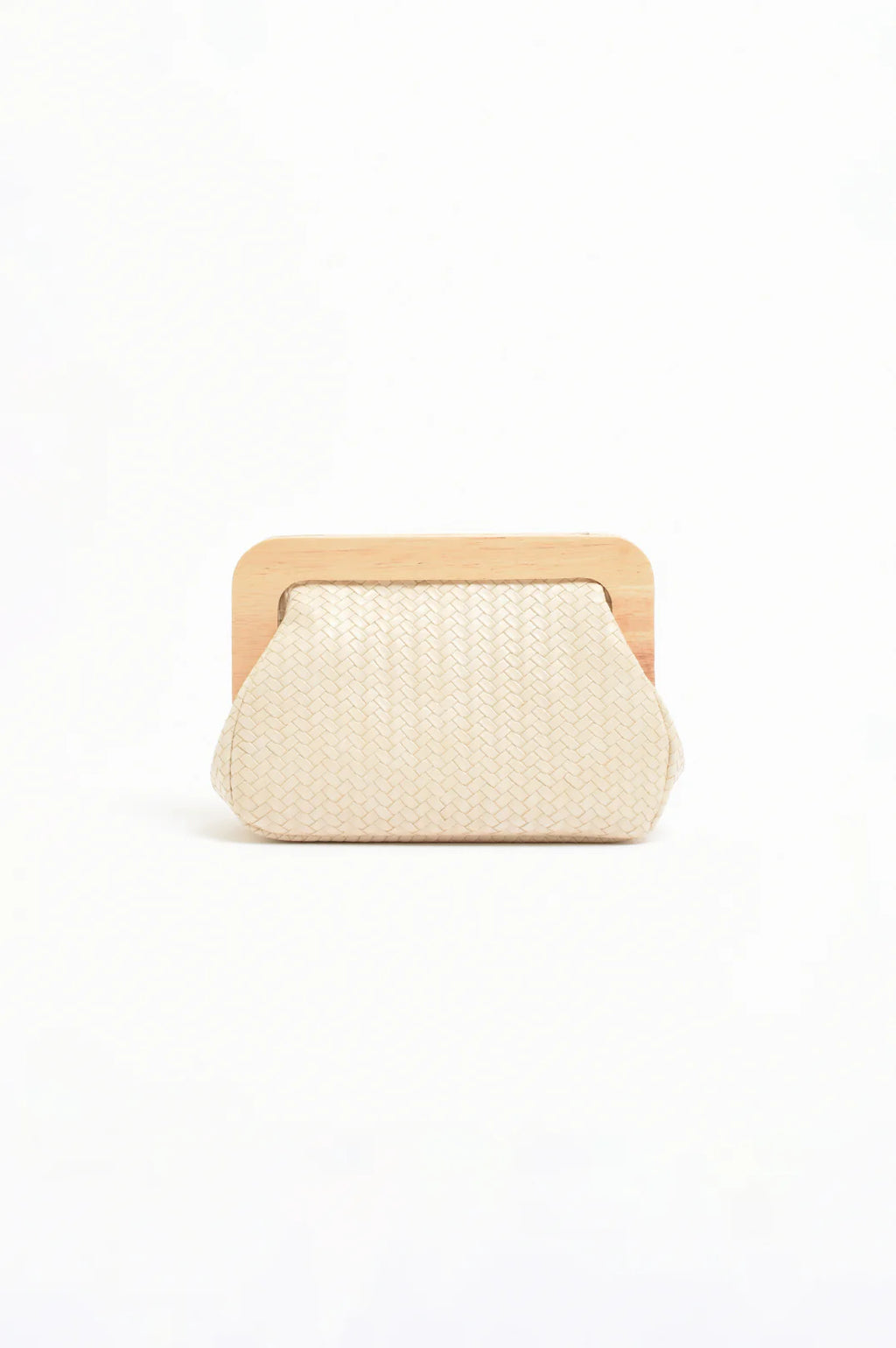 Kimmi Timber Frame Weave Clutch