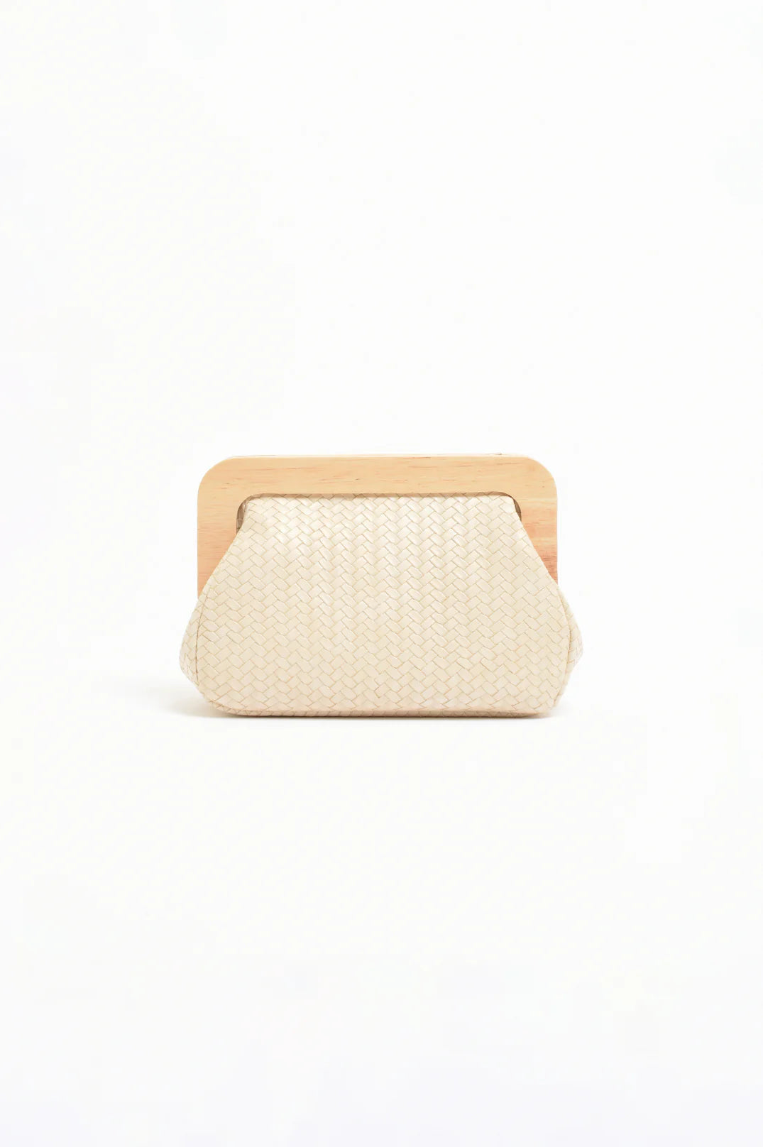 Kimmi Timber Frame Weave Clutch