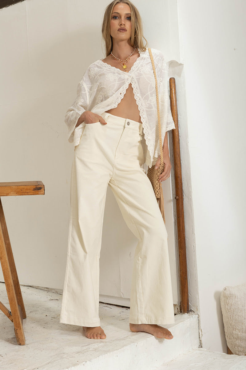 The Coastal Corduroy Wide Leg Pant