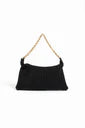 Arrow Weave Shoulder Bag (Black)