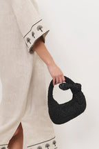 Bow Handle Mini Basket Bag -  2 colours