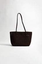Woven Satin Tote - Chocolate or Black