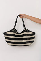 Sporty Weave Tote (Black/Natural)