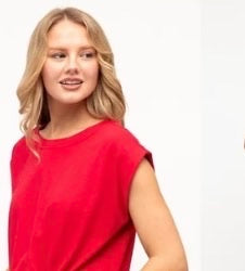The Easy Tuck Tee - Cherry Red