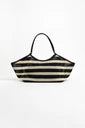Sporty Weave Tote (Black/Natural)