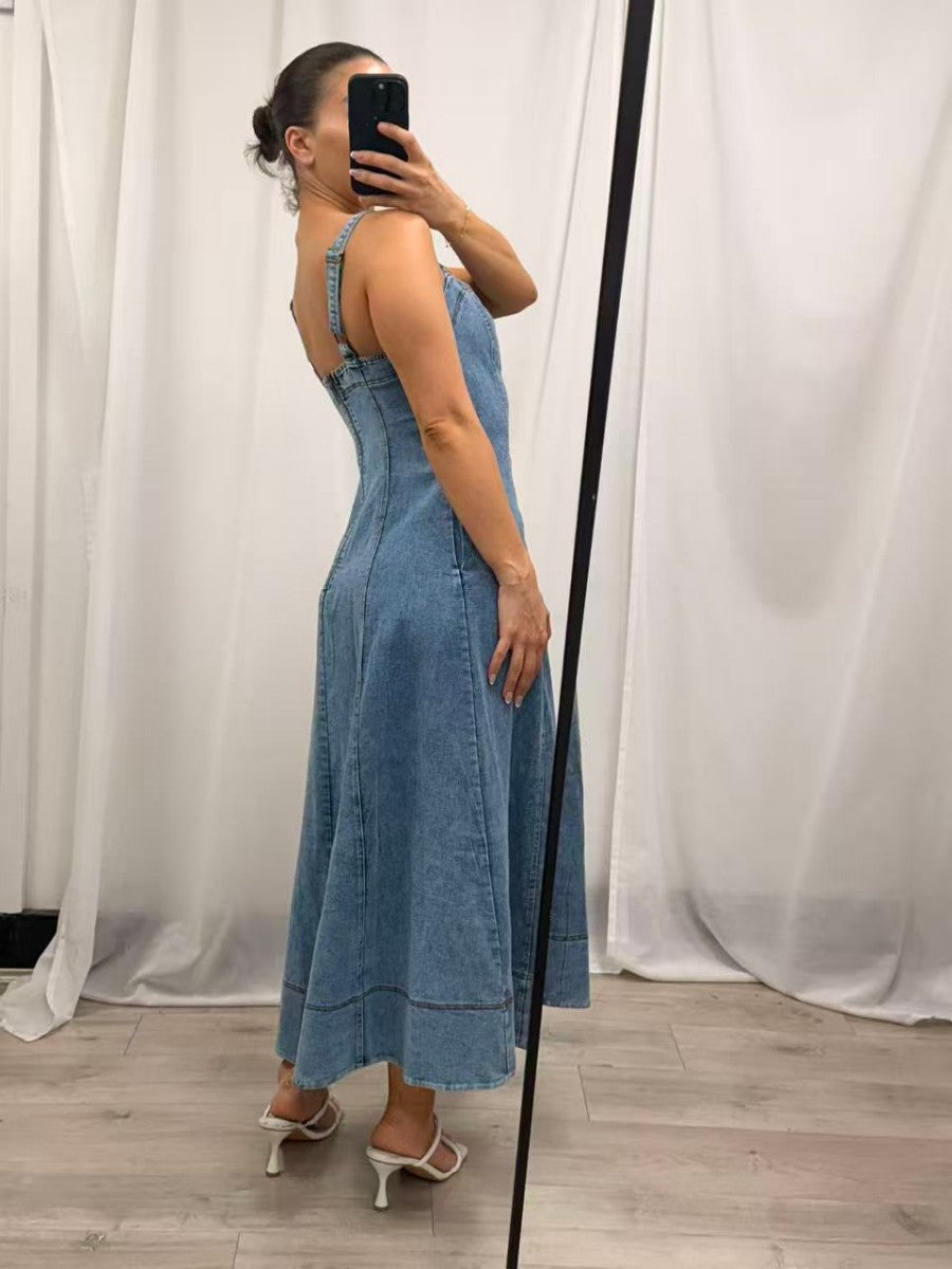 Hayleigh Denim Maxi Dress